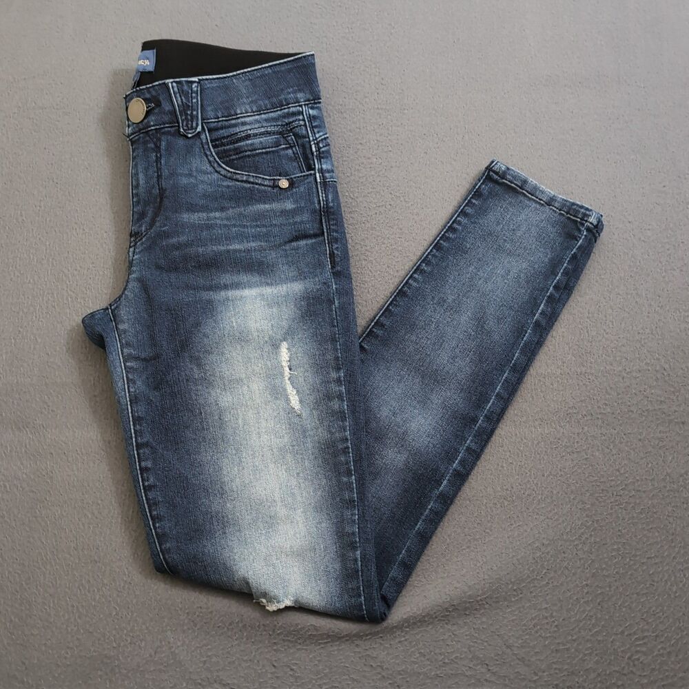 Democracy Women 4 Ab Solutions Low Rise Skinny Jeans Distressed